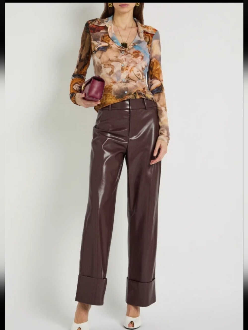 Alice & Olivia JADE MESH BUTTON DOWN SMALL NWT-Retail $350-Revolve-gabanna - Picture 5 of 8